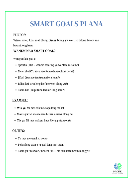 Smart Goals Planner B