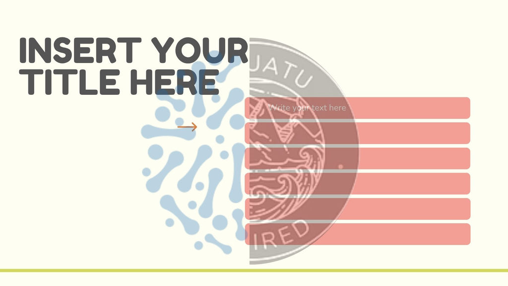 Placeholder design with text 'Insert your title here' and abstract shapes on a white background