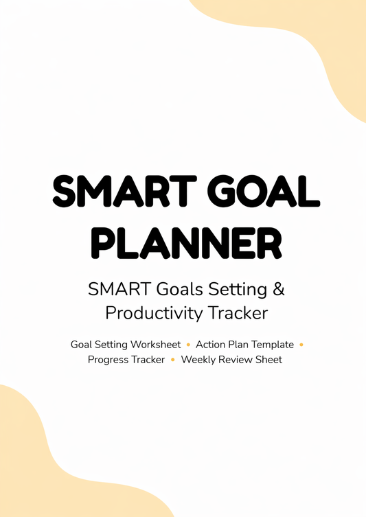 Smart Goal Planner A4 – SMART Goals Setting & Productivity Tracker