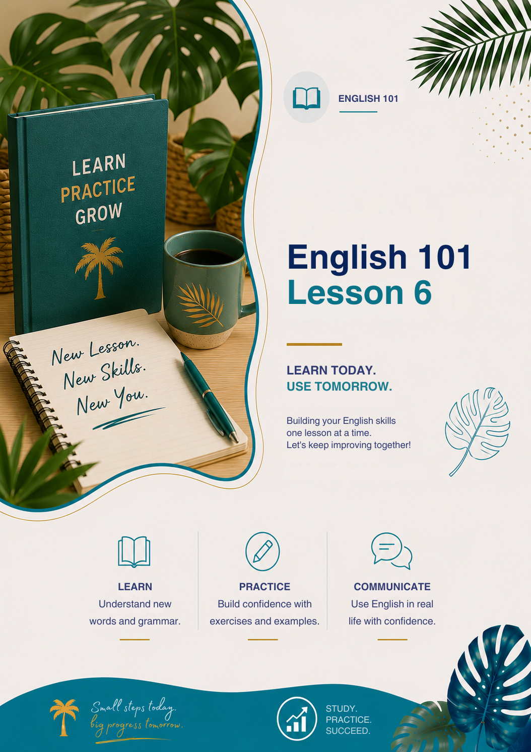 English 101 Lesson 6 Template | Editable ESL English Language Learning Workbook & Classroom Resource