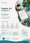 English 101 Lesson 4 Worksheet | Grammar, Sentence Structure & Communication Skills Workbook