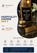 Hospitality Course Day 3 Workbook Template | Editable Guest Service & Hospitality Excellence Training Guide