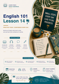 English 101 Lesson 14 Workbook | Beginner ESL English Vocabulary, Grammar, Listening, Speaking & Writing Activities