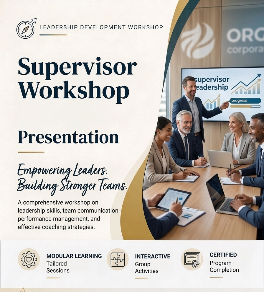 Supervisor Workshop Presentation | Leadership, Team Management & Workplace Performance Training Resource