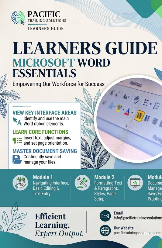LEARNERS GUIDE MICROSOFT WORD ESSENTIALS