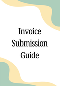 Cover of 'Invoice Submission Guide' with abstract design elements on a white background
