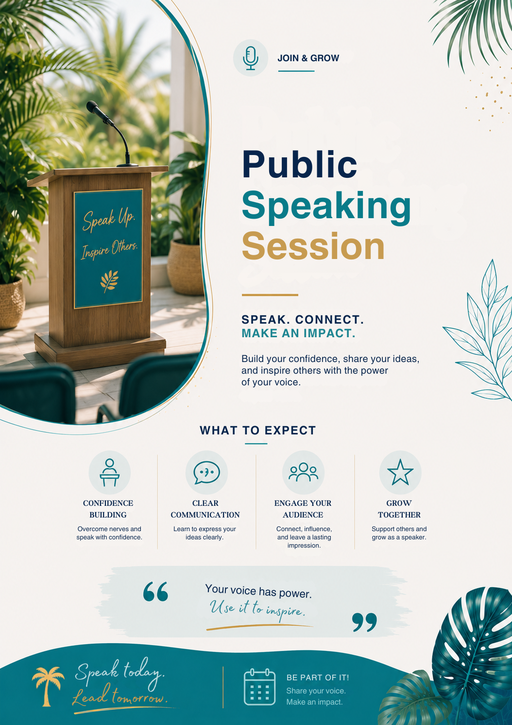 Public Speaking Session Template | Communication & Presentation Skills Workshop Resource