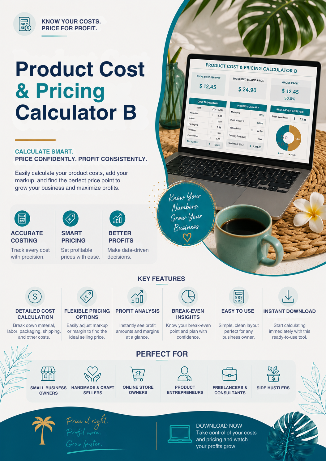 Product Cost & Pricing Calculator B