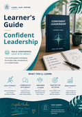 Confident Leadership Learner Guide Template | Editable Leadership Development Workbook for Emerging Leaders & Managers