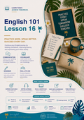 English 101 Lesson 16 | Beginner English Learning Workbook & Classroom Resource