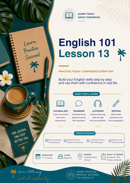 English 101 Lesson 13