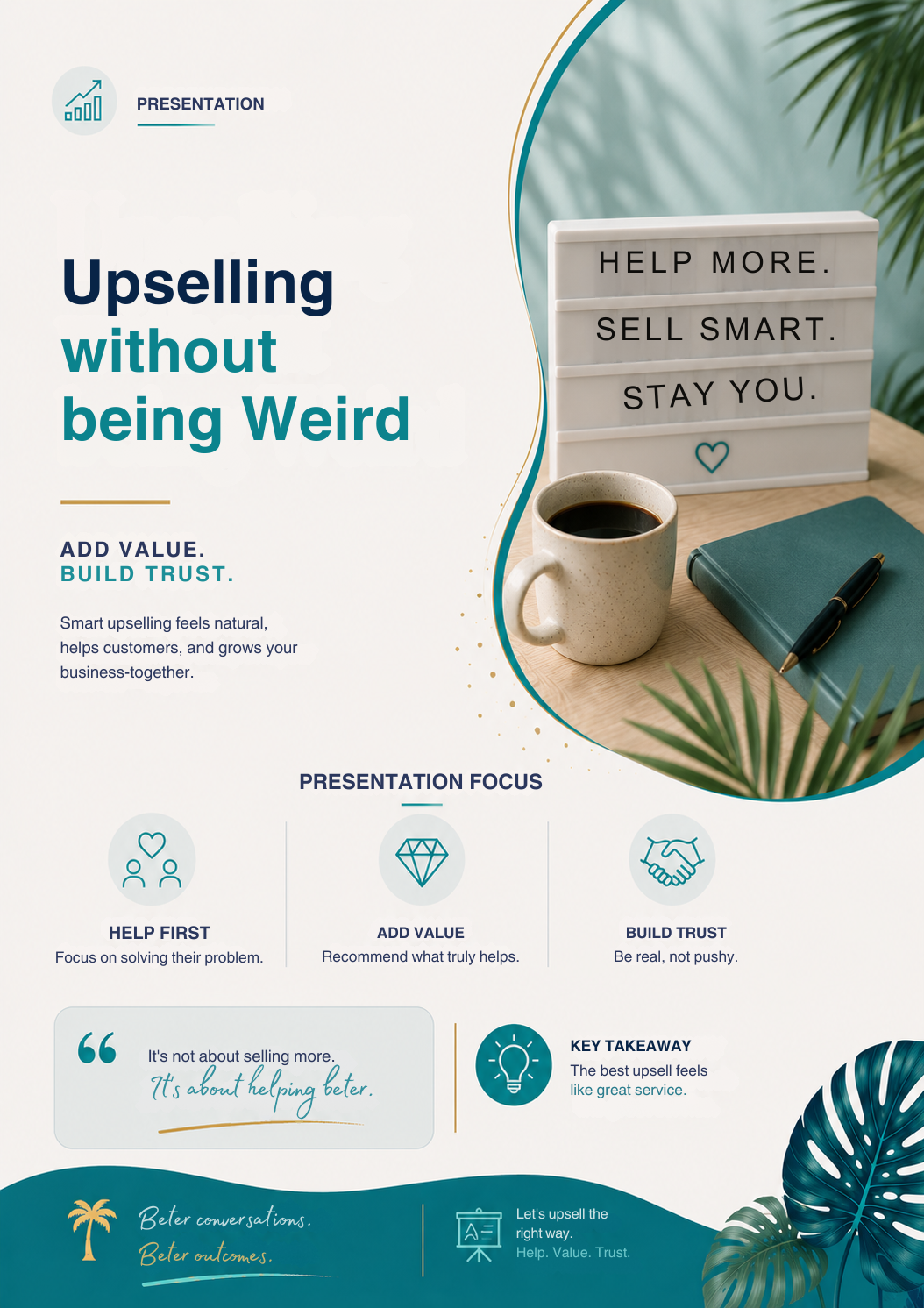 Upselling Without Being Weird Presentation | Customer Service & Sales Training Workshop on Ethical Upselling and Value-Based Selling