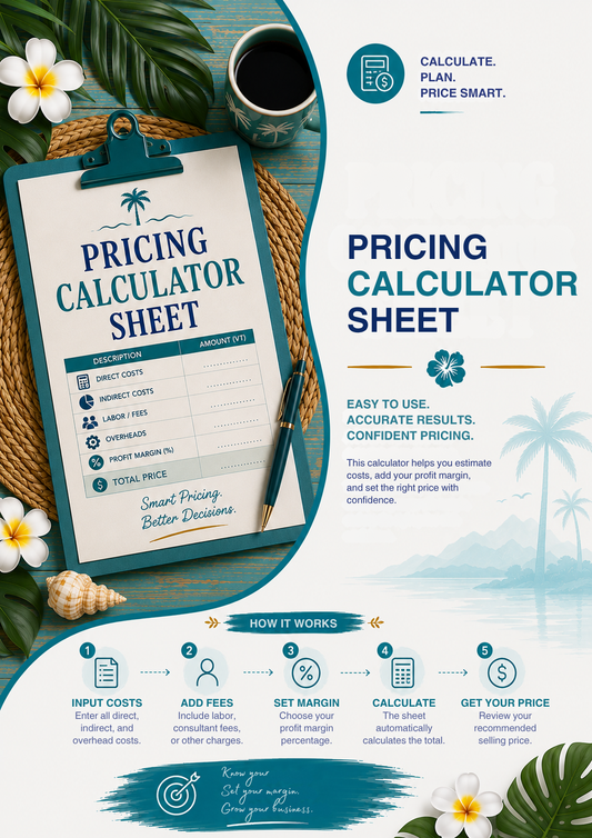 Pricing Calculator Sheet