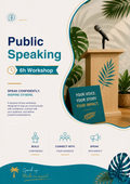 Public Speaking Workshop Template | Editable 6-Hour Communication & Presentation Skills Training Workbook