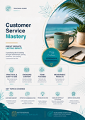 Customer Service Mastery Teaching Guide Template | Editable Customer Service Training Manual for Trainers & Educators