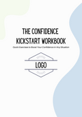 Cover of 'The Confidence Kickstart Workbook' with a logo on a light background